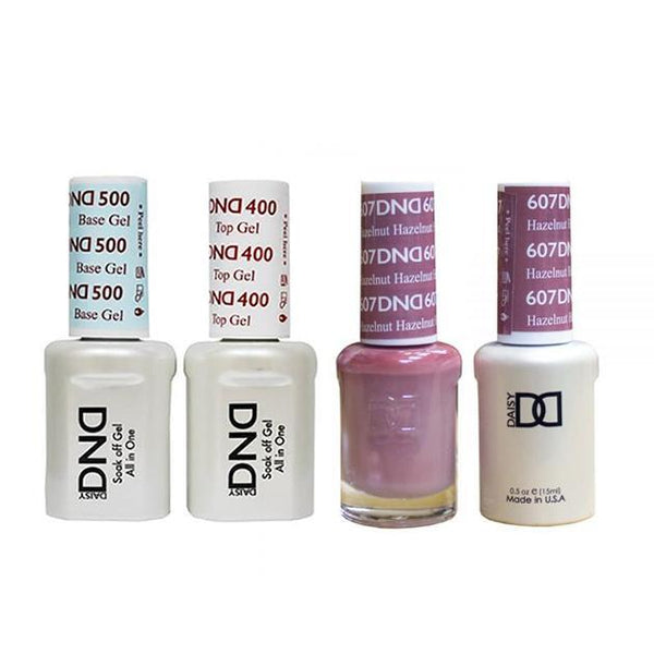 DND - Base, Top, Gel & Lacquer Combo - Hazelnut - #607