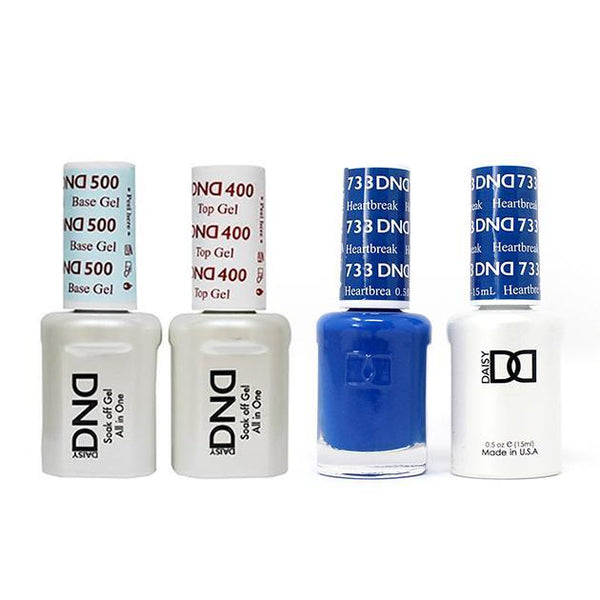 DND - Base, Top, Gel & Lacquer Combo - Heartbreak - #733