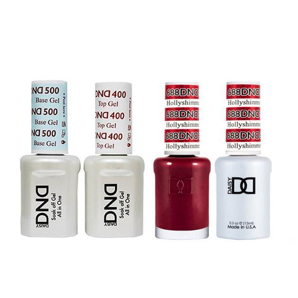 DND - Base, Top, Gel & Lacquer Combo - Hollyshimmer - #688