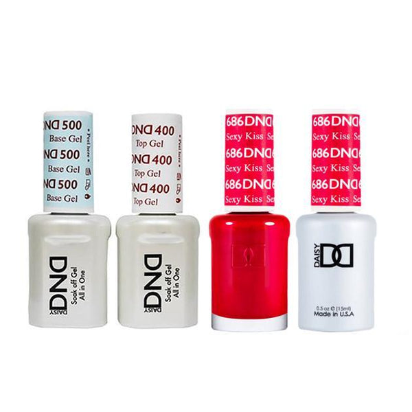 DND - Base, Top, Gel & Lacquer Combo - Sexy Kiss - #686