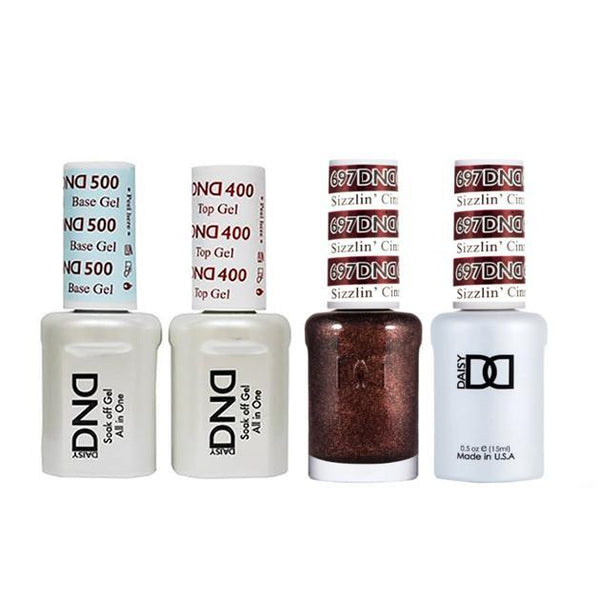 DND - Base, Top, Gel & Lacquer Combo - Sizzlin' Cinnamon - #697