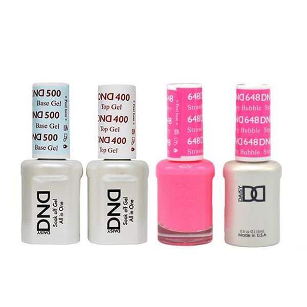DND - Base, Top, Gel & Lacquer Combo - Strawberry Bubble - #648