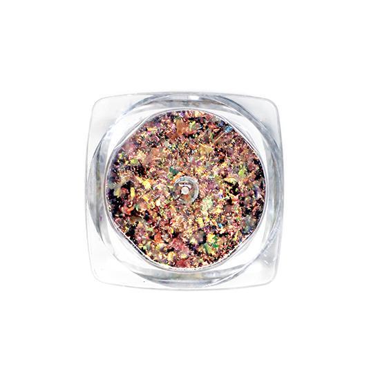 Nail Art Design - Glitter Flakes Peach