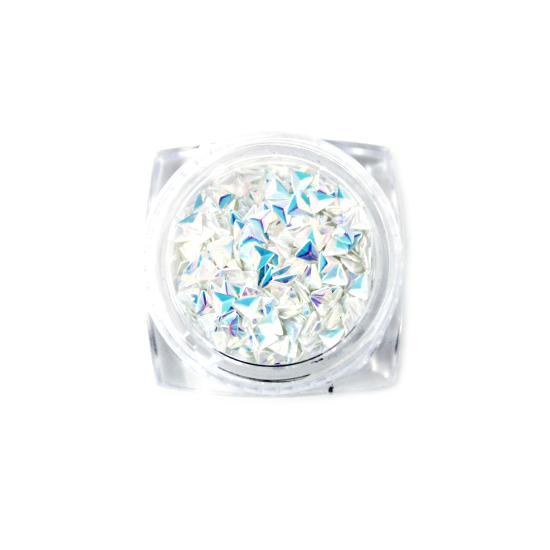 Nail Art Design - Triangle Gems Iridescent