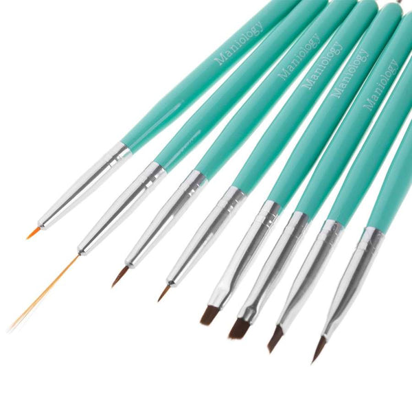 Maniology - Nail Tool - 8pc Dual Sided Nail Art Brush & Dotting Tool Set