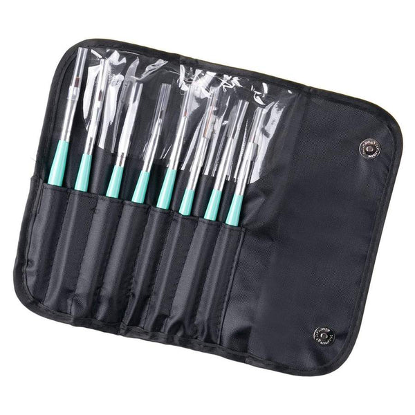 Maniology - Nail Tool - 8pc Dual Sided Nail Art Brush & Dotting Tool Set