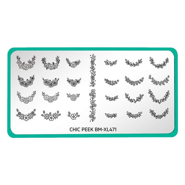 Maniology - Stamping Plate - Chic Peek: Flower Child #XL471