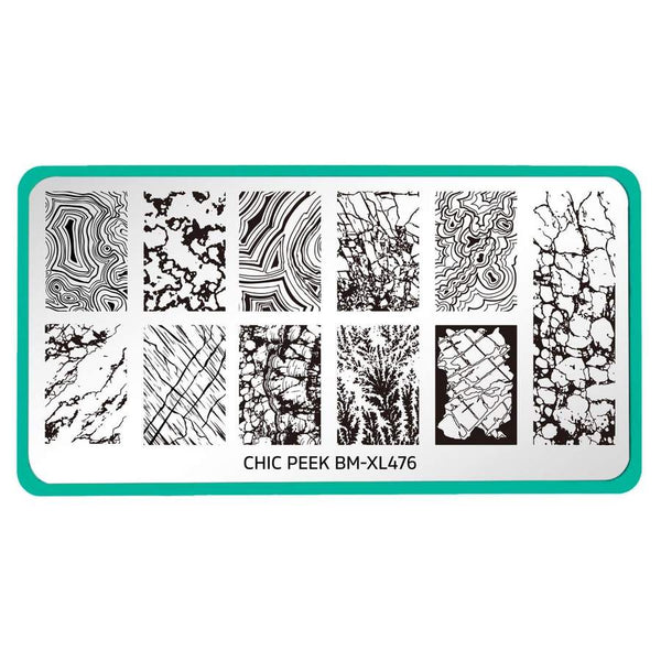 Maniology - Stamping Plate - Chic Peek: Heart of Stone #XL476