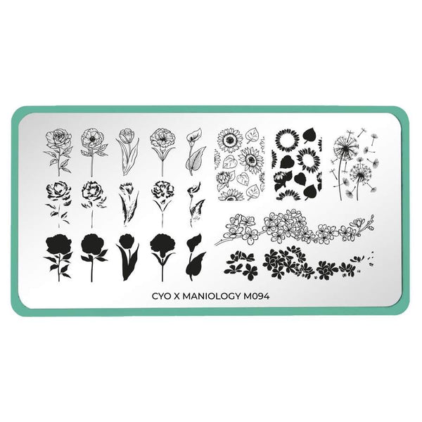 Maniology - Stamping Plate - CYO Design Contest 2019: Layered Flowers #M094