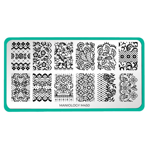 Maniology - Stamping Plate - Lacey Lovers #M453