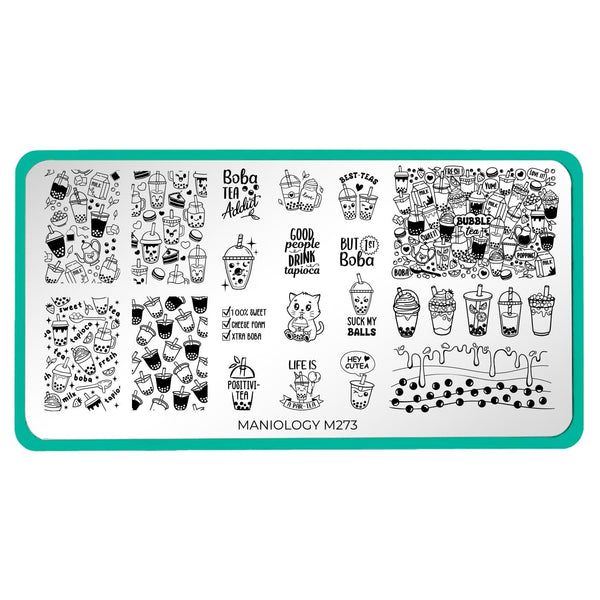 Maniology - Stamping Plate - Milk Tea Addiction #M273