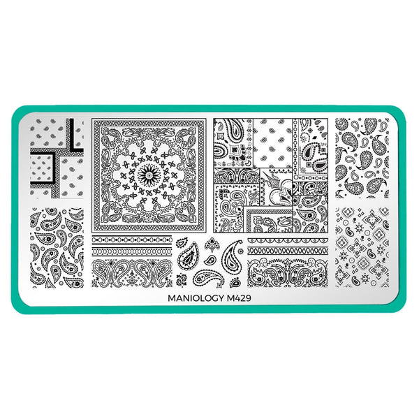 Maniology - Stamping Plate - Paisley Patchwork (M429)