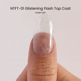 Nail Thoughts Color Gel - Glistening Flash Top Coat Gel - #NTFT