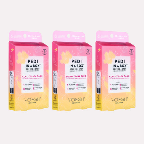 Voesh - Pedi in a Box Deluxe 4 Step Coco Colada Oasis Trio