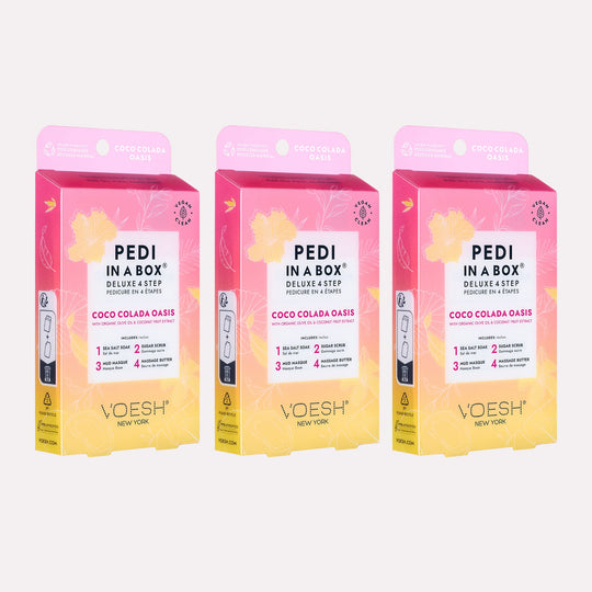 Voesh - Pedi in a Box Deluxe 4 Step - Coco Colada Oasis Trio