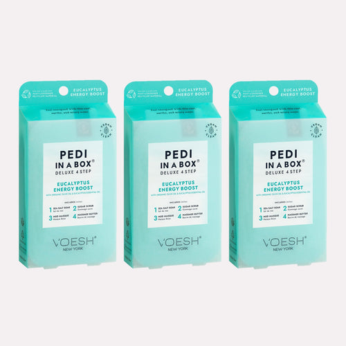 Voesh - Pedi in a Box Deluxe 4 Step Eucalyptus Energy Boost Trio