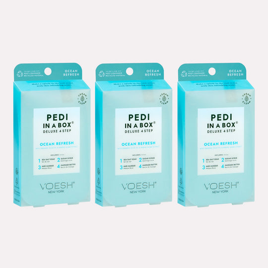 Voesh - Pedi in a Box Deluxe 4 Step - Ocean Refresh Trio