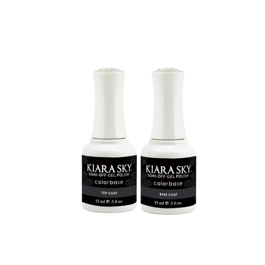 Kiara Sky - Gel Polish - Base Coat + Gel Top Coat Duo