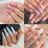 MelodySusie - 1440Pcs Multi-faceted Nail Rhinestones - Metallic Gold