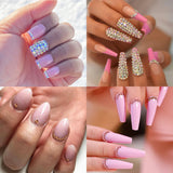 MelodySusie - 1440Pcs Multi-faceted Nail Rhinestones - Metallic Gold