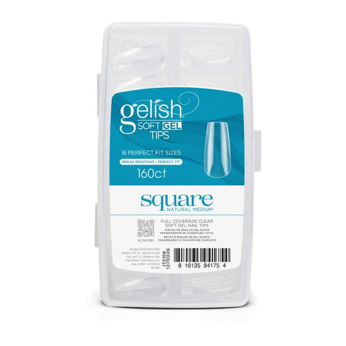 Gelish - Soft Gel Tips - Medium Square 160CT