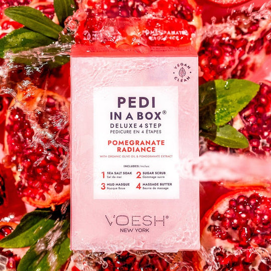 Voesh - Pedi in a Box Deluxe 4 Step - Pomegranate