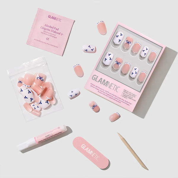 Glamnetic - Press On - Blue A Kiss - Short Squoval