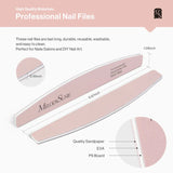 MelodySusie - Tool - Halfmoon Nail Files 100/180 - Pink (10 pc)
