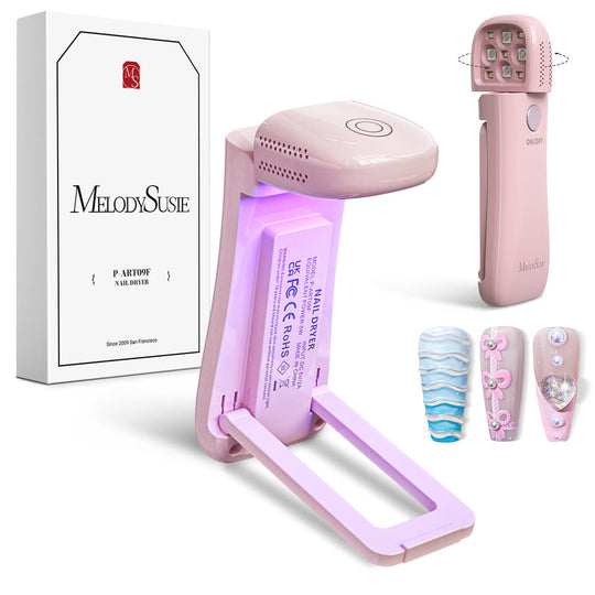 MelodySusie - P-ART09F Foldable & Standable 2-in-1 Design LED/UV Nail Lamp - Pink