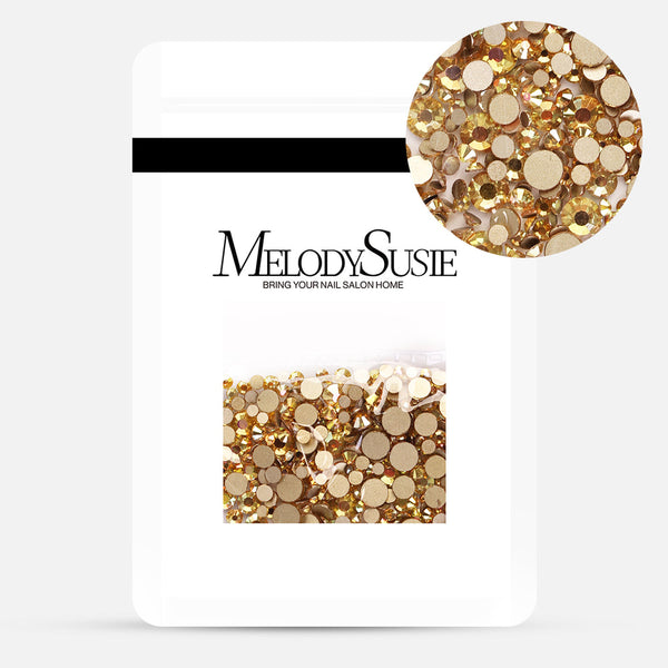 Melody Susie - 1440Pcs Multi-faceted Nail Rhinestones - Metallic Gold