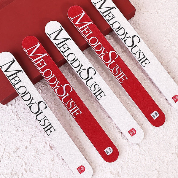 MelodySusie - Professional Double Sided Straight Nail File 100/180 (5 Pcs)