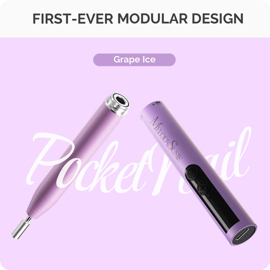 MelodySusie - PocketNail PC100GR/PC100G Innovative Pen-Shaped Portable Nail Drill 20,000RPM - Grape Ice