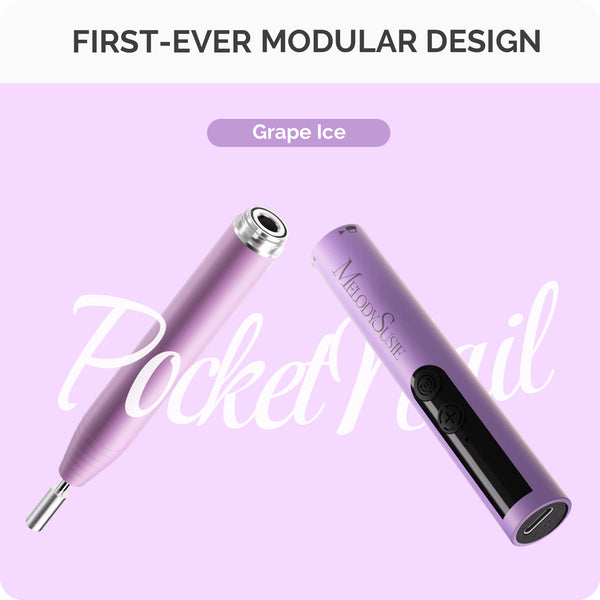 Melody Susie - PocketNail PC100GR/PC100G Innovative Pen-Shaped Portable Nail Drill 20,000RPM - Grape Ice