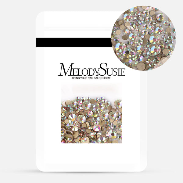 Melody Susie - 1440Pcs Multi-faceted Nail Rhinestones - WhiteAB