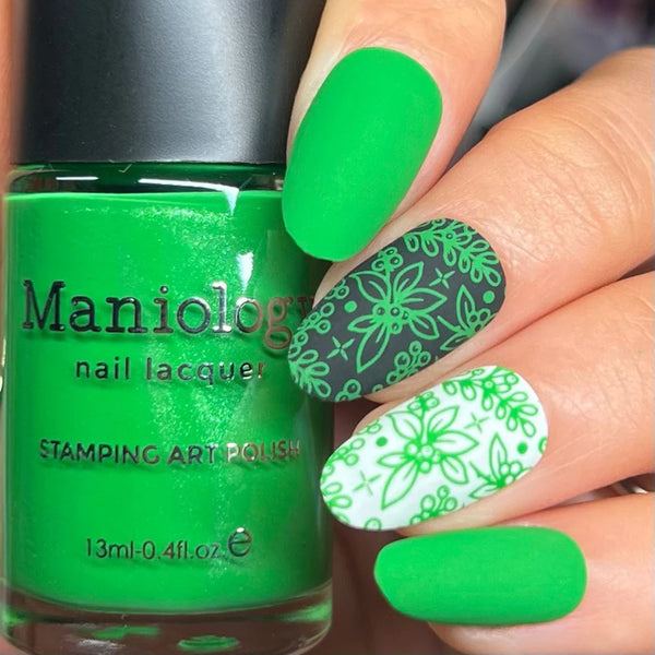 Maniology - Stamping Nail Polish - Northern Gleam: Evergleam - B565 - Green Pearl Cream