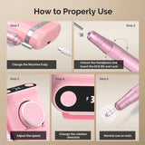 Melody Susie - SM320G 35000RPM Rechargeable Nail Drill - Pink