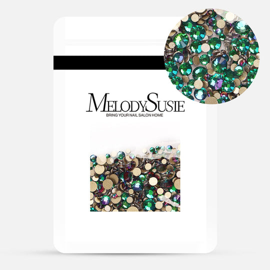 MelodySusie - 1440Pcs Multi-faceted  Nail Rhinestones - Green