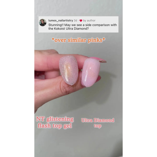 Nail Thoughts Color Gel - Glistening Flash Top Coat Gel - #NTFT