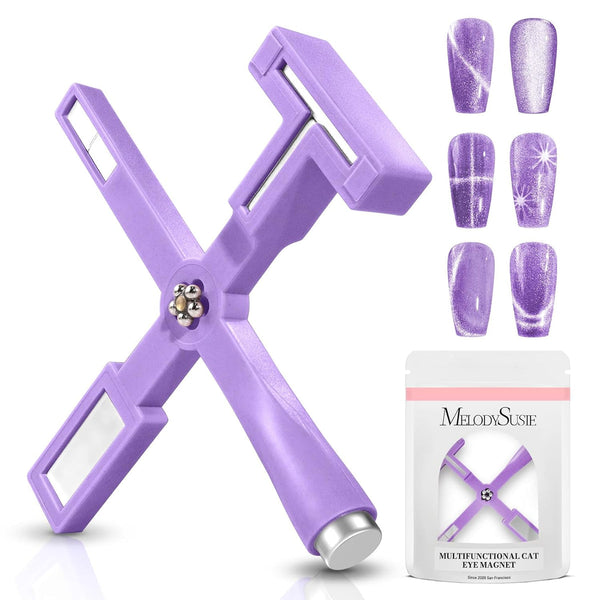 Melody Susie - 5 In 1 Multifunctional Cat Eye Gel Nail Polish Magnet - Purple
