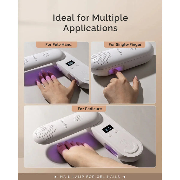 MelodySusie - P-Plus20F Innovative UV Protection Rechargeable UV/LED Nail Lamp - White