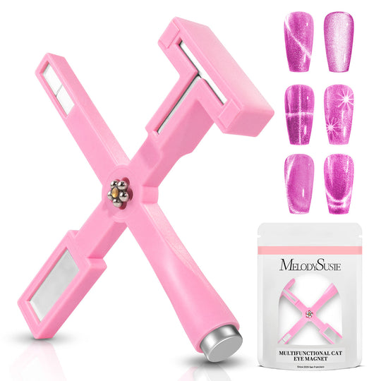 MelodySusie - 5 In 1 Multifunctional Cat Eye Gel Nail Polish Magnet - Pink