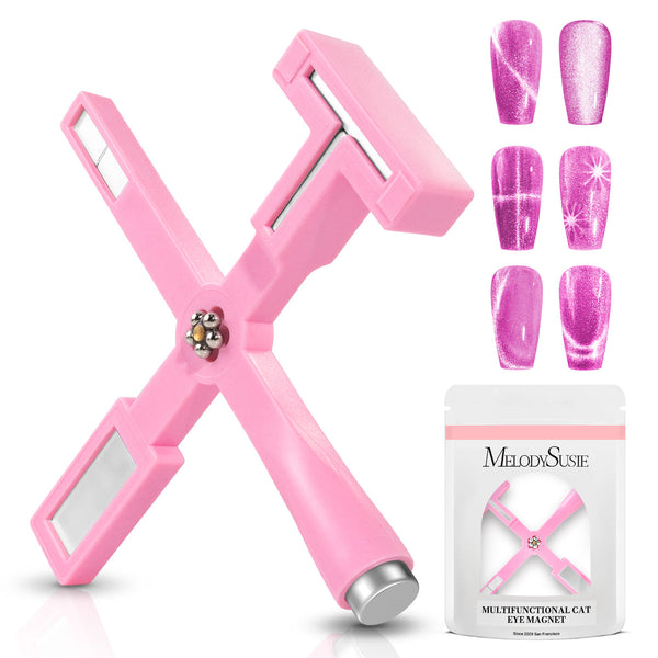 Melody Susie - 5 In 1 Multifunctional Cat Eye Gel Nail Polish Magnet - Pink