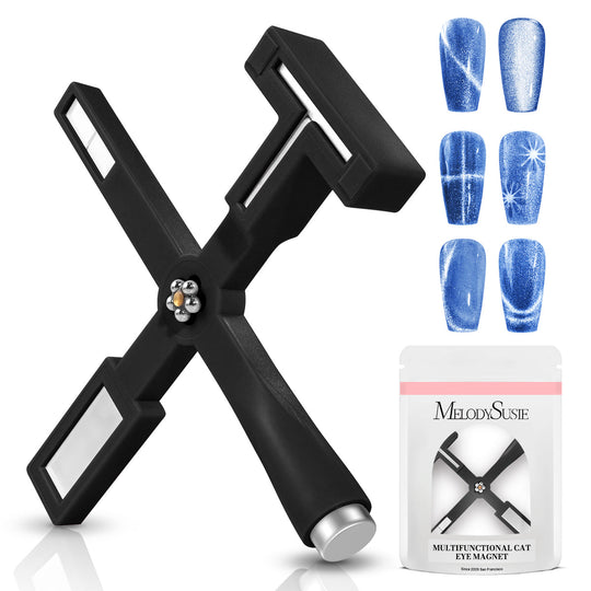 MelodySusie - 5 In 1 Multifunctional Cat Eye Gel Nail Polish Magnet - Black