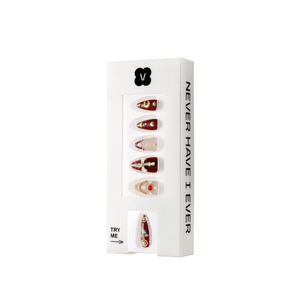 Never Have I Ever - Burgundy Cherub - Press-On Nails