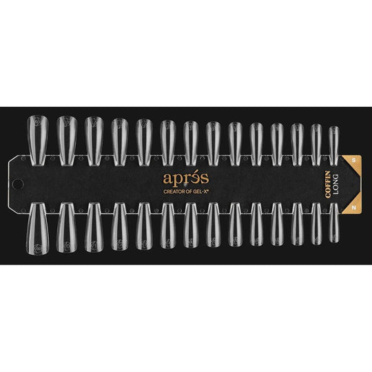 Apres - Gel-X® Tip Swatch Natural/ Sculpted Coffin Long