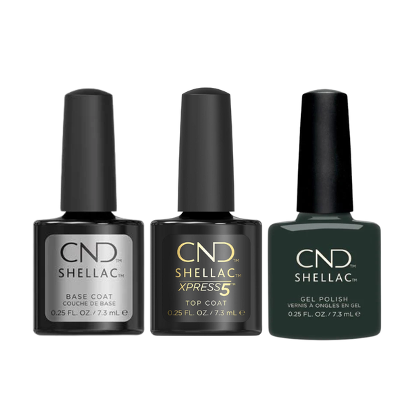 CND - Shellac Xpress5 Combo - Base, Top & Aura (0.25 oz)
