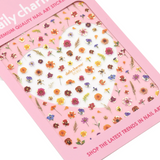 Daily Charme - 3D Embossed Nail Art Sticker - Autumn Petals