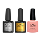 CND - Shellac Combo - Base, Top & Forevergreen