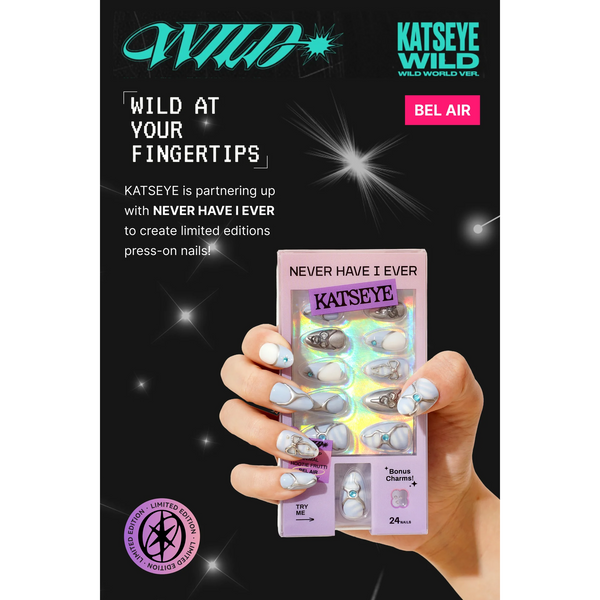 Never Have I Ever x Katseye - Bel Air – Short Almond Press-On Nails