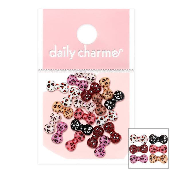 Daily Charme - Leopard Print Bows Resin Cabochons Mix